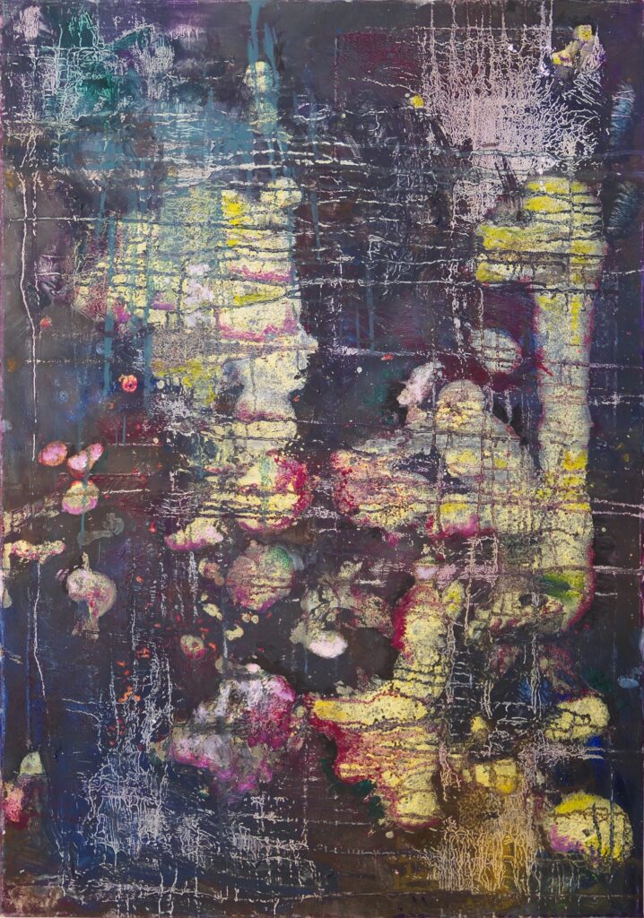 Dissociazione - 2023, Tecnica mista su tela, 70 x 100