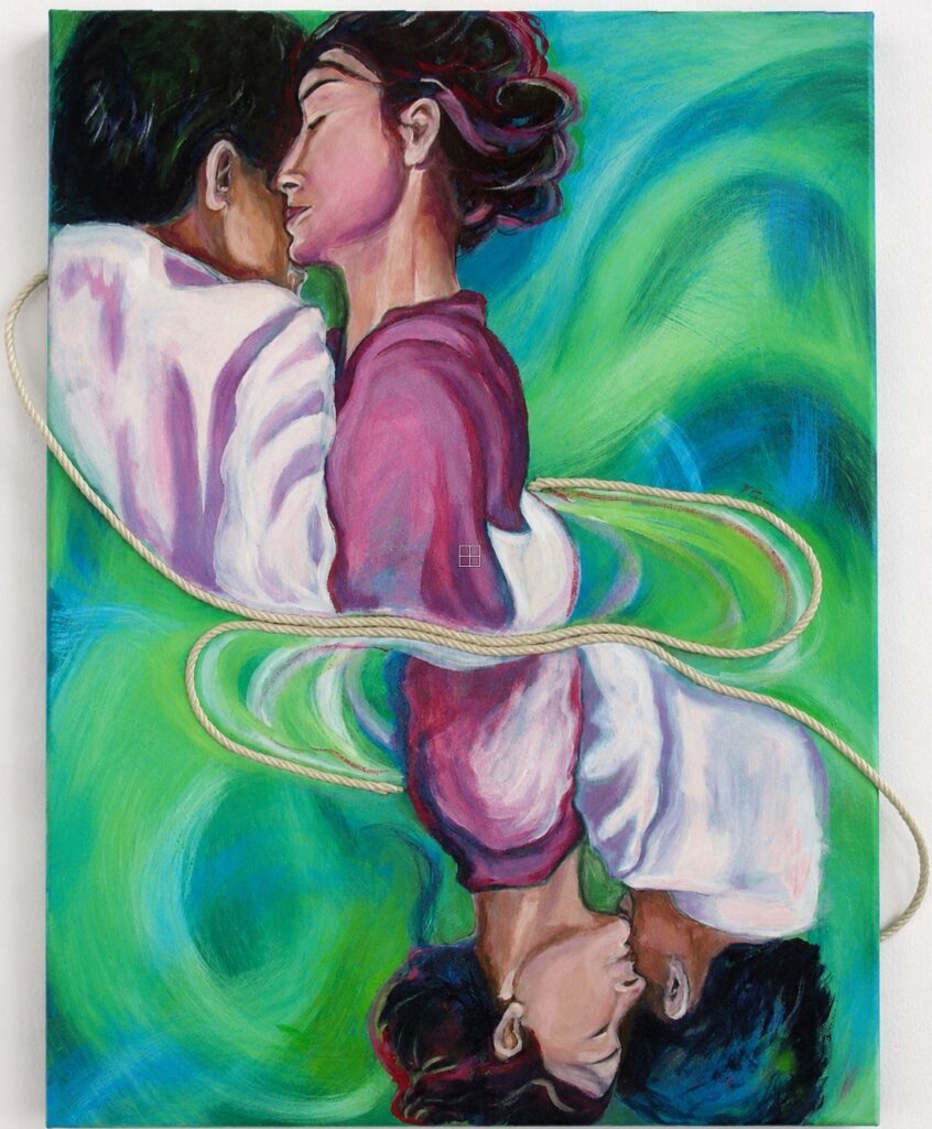 Inspiro nel Tango, 2010, Tecnica mista su tela, 50 x 70