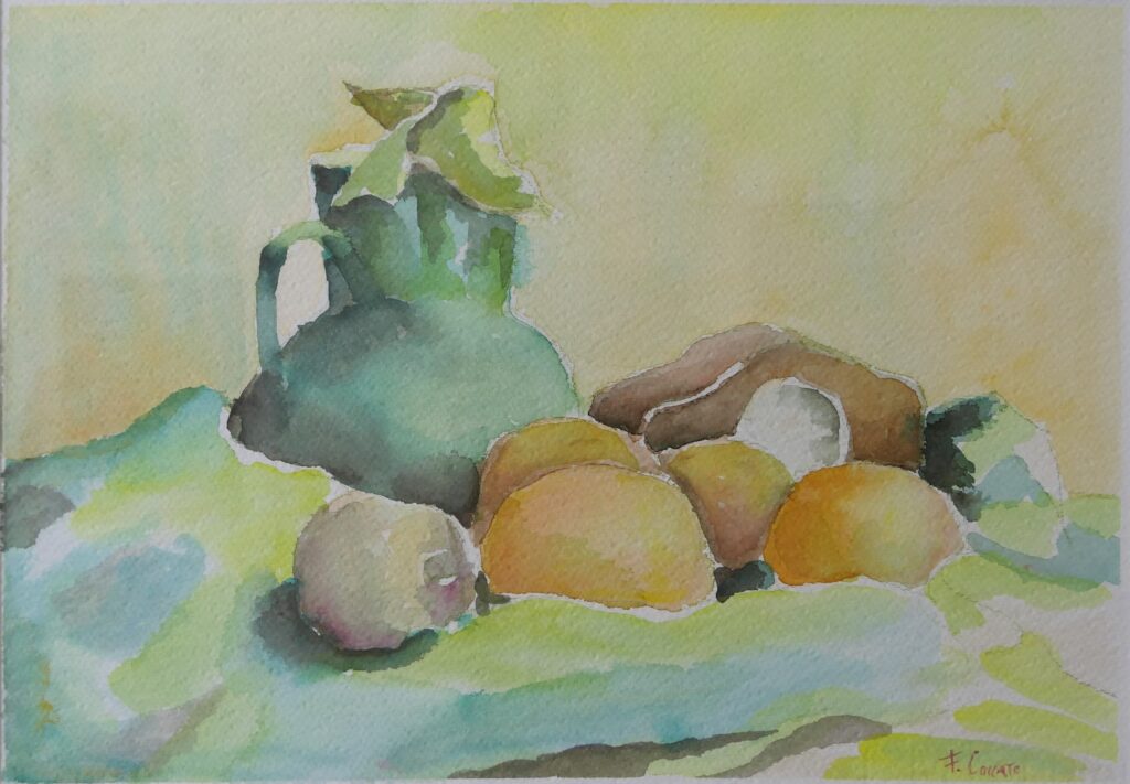 Natura morta - 2005, Acquarello su carta, 36 x 26, [Collezione privata]