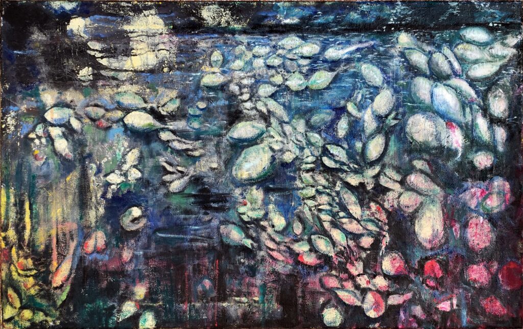 Ricordi sommersi - 2023, Olio su tela, 120 x 75