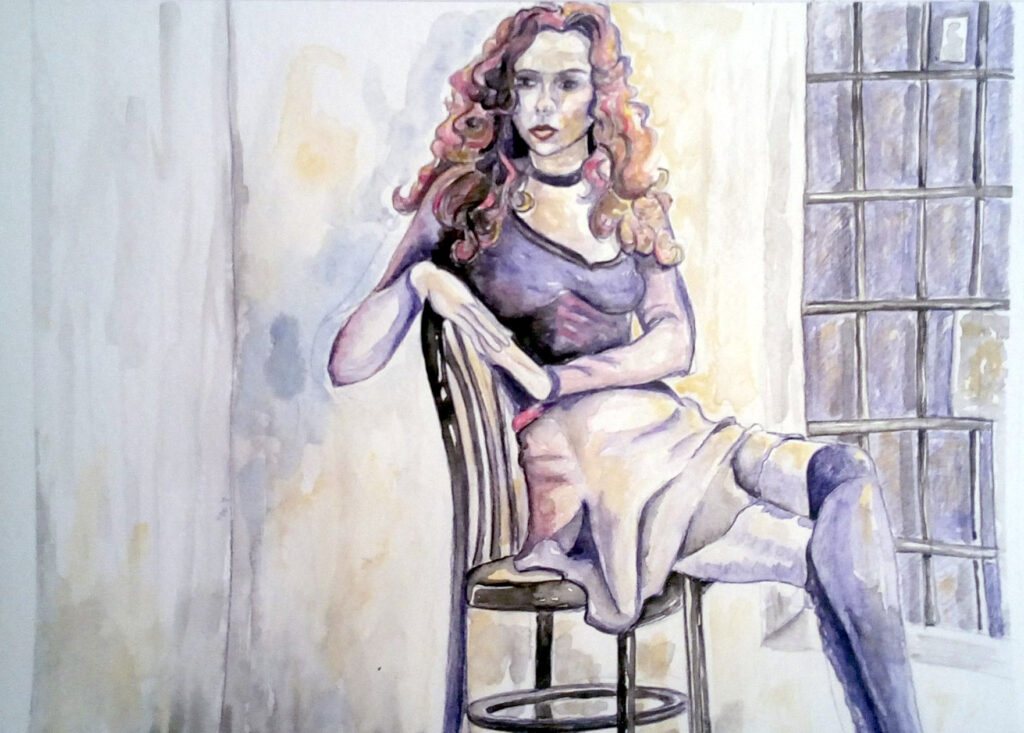 Sofia – 2018, Acquarello su carta, 38 x 28