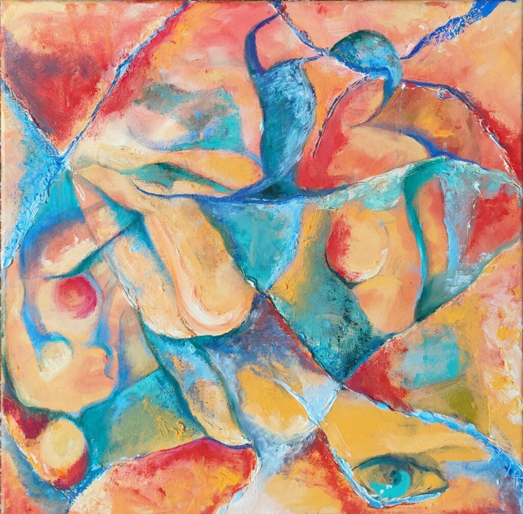 Sono Siamo - 2023, Olio su tela, 40 x 40