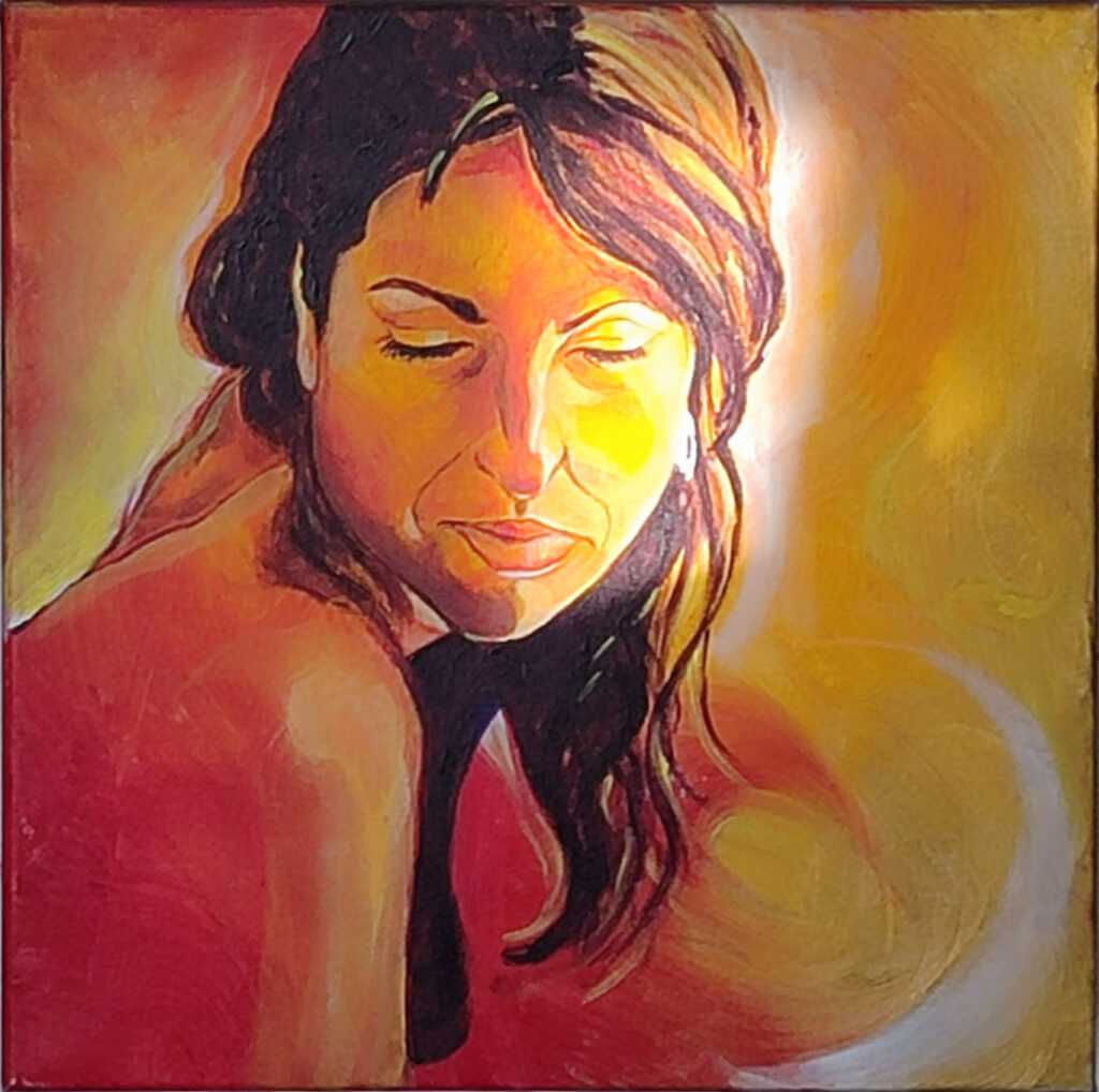 Sono fuoco, 2008, 45 x 45, Acrilico su tela [Collezione privata]