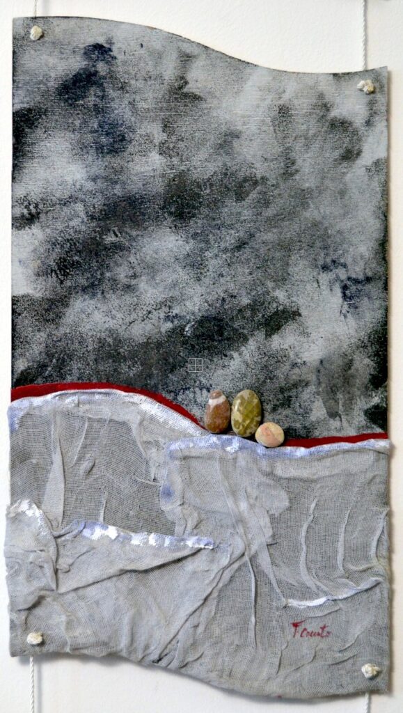 Trittico Materico-2, 2013, Tecnica mista su pannello, 27 x 45