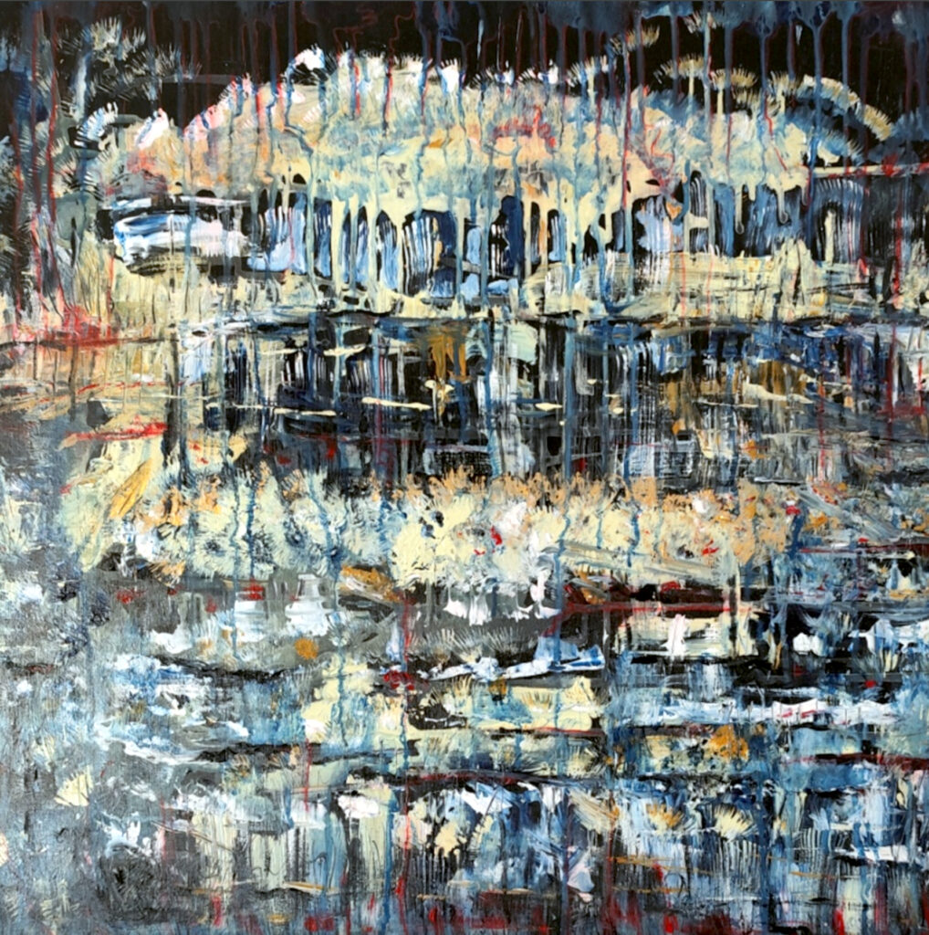 Orizzonti - 2025, acrilico su pannello, 60 x 60